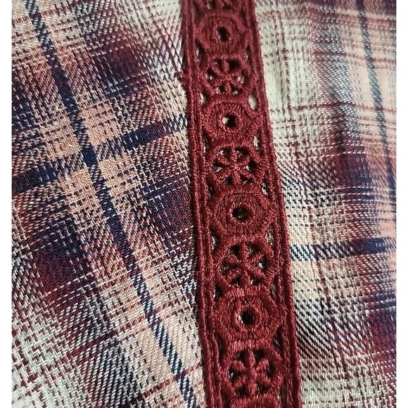 Suzanne Betro Womens Weekend Plaid Shirt Size L New Swing- Longer- Popover - Picture 4 of 9